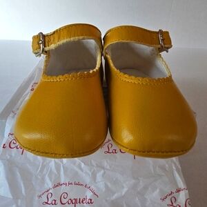 LA COQUETA BABY MARY JONES MUSTARD SHOES